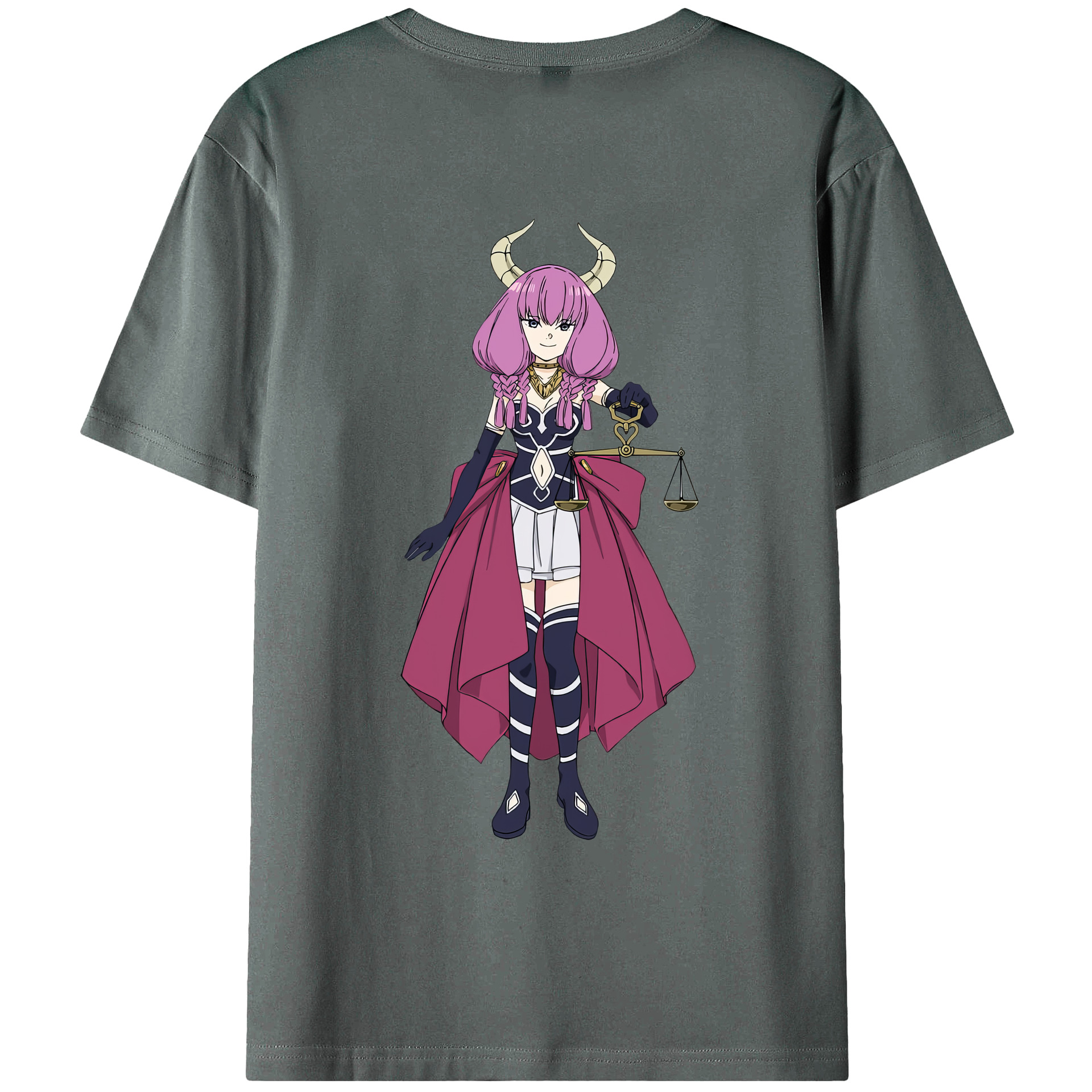 （画像用） 葬送のフリーレン Frieren 綿100％ メンズ半袖Tシャツ（バックプリント） 通気性
